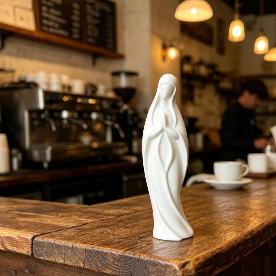 Statua della Vergine Maria Stampata 3D Statuetta Religiosa Cattolica di Santa Maria Scultura della Beata Madre per Arredamento Casa