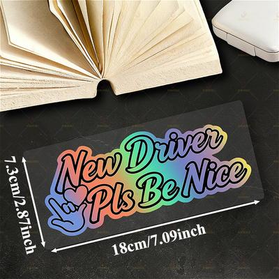 1 pièce Original Nouveau Pilote Soyez Gentil Autocollant Moto pour Coffre Arrière Moto Carénage Fenêtre Voiture Scooter Autocollants Vinyle Imperméables