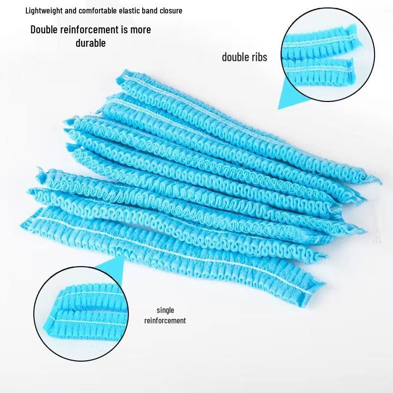 2000-Pack Disposable Non-Woven Head Covers - Dustproof Strip Caps for Food Workshops & Labor Protection
