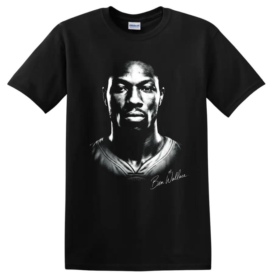 Ben Wallace Basketball Player Portrait T Shirt No 3 Detroit Tee Sports Fan Gift