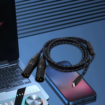 USB C na 2 XLR kabel 3pinový audio kabel výkonový zesilovač stereo