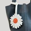 Handmade Daisy Keychain for Bags And Keys Crafted from PU Leather With Sturdy Designs