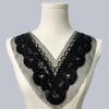 Black And White Mesh Embroidery Bead Neckline Lace Clothing Collar Corsage Front Collar Anti-Light Collar