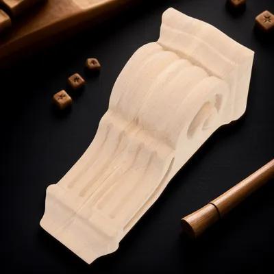 Wood Roman Column Corner Applique Solid Wood Decorative Corbel Furniture Trim Carved Overlay Vintage Style Corbels Decorative