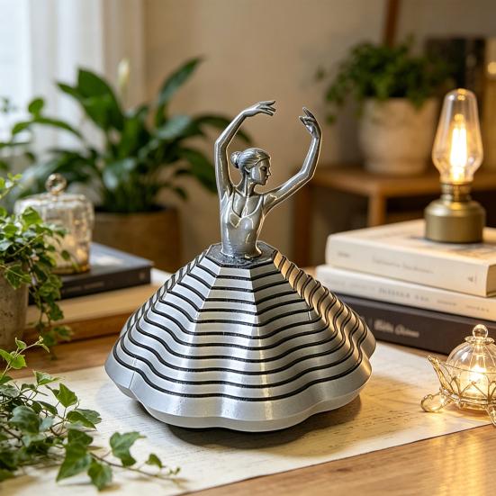 3D-gedruckter drehender Ballerina Fidget Toy Ballettänzer Erweitertes sensorisches Spielzeug Wirbelnde Spirale Stressabbau Schreibtischspielzeug für Erwachsene