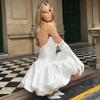 Spring and Summer Sexy Slim Fit Strapless Satin Dress