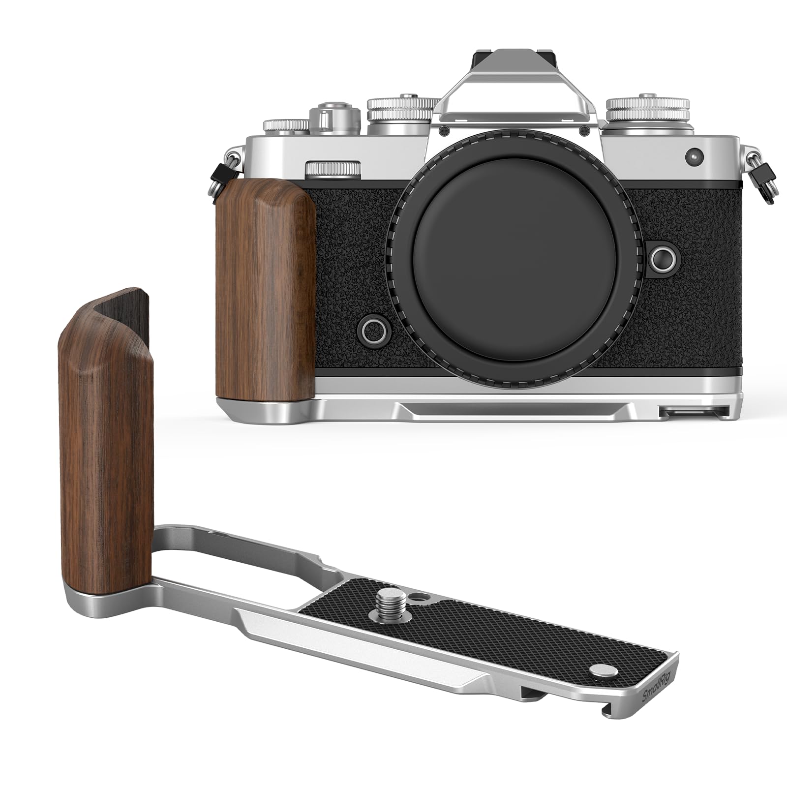 

SmallRig Wooden Handle for Nikon Z FC Camera Z FC Camera Grip Holder with Threaded Side Handle with Cold Shoe and Arca Quick Release Plate 4803
