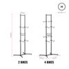 Homlly Free Standing Bike Bicycle Storage Rack Display with Basket (Hold 2/4 bikes)