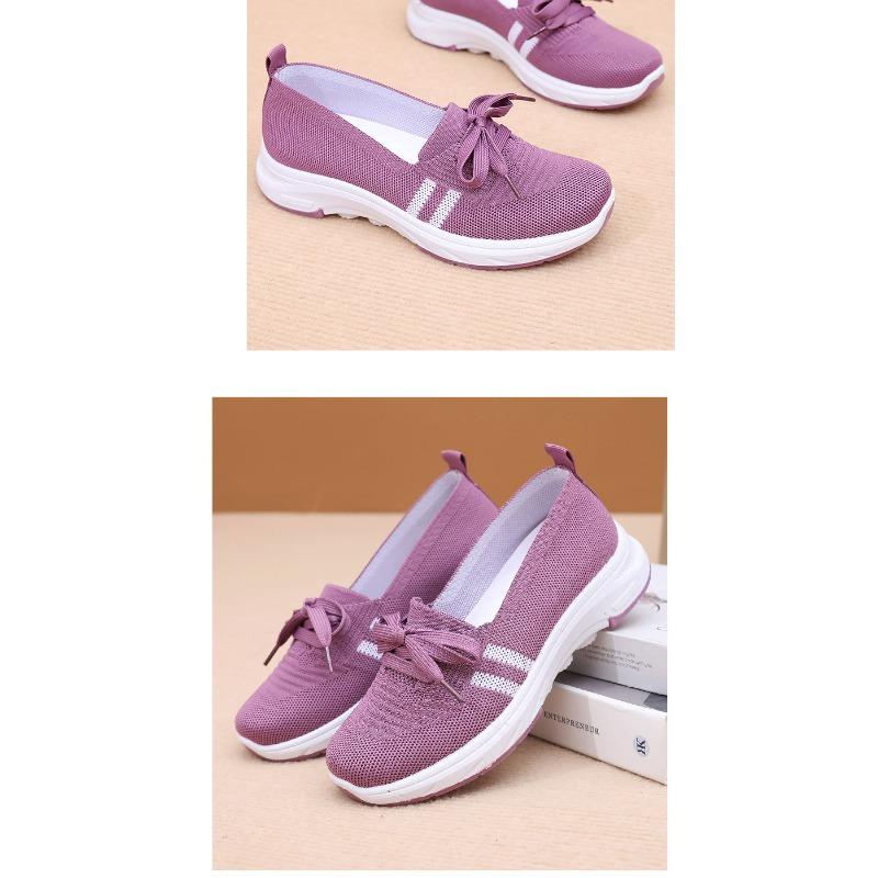 Spring and Autumn Women's New Foot Comfortable Soft Sole Walking Shoes Casual Fashion Sports Women's Shoes Middle-aged and Elderly Flat Shoes