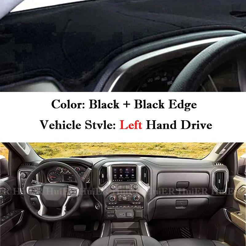 Car Dashmat Cover Dashboard Mat Protective Pad for Chevrolet Silverado GMC Sierra 2007-2013 Anti-Slip Mats Interior Accessories