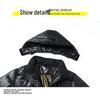 Unisex juoda-auksinė pastorinta žiemos striukė - Interneto įžymybių stilius