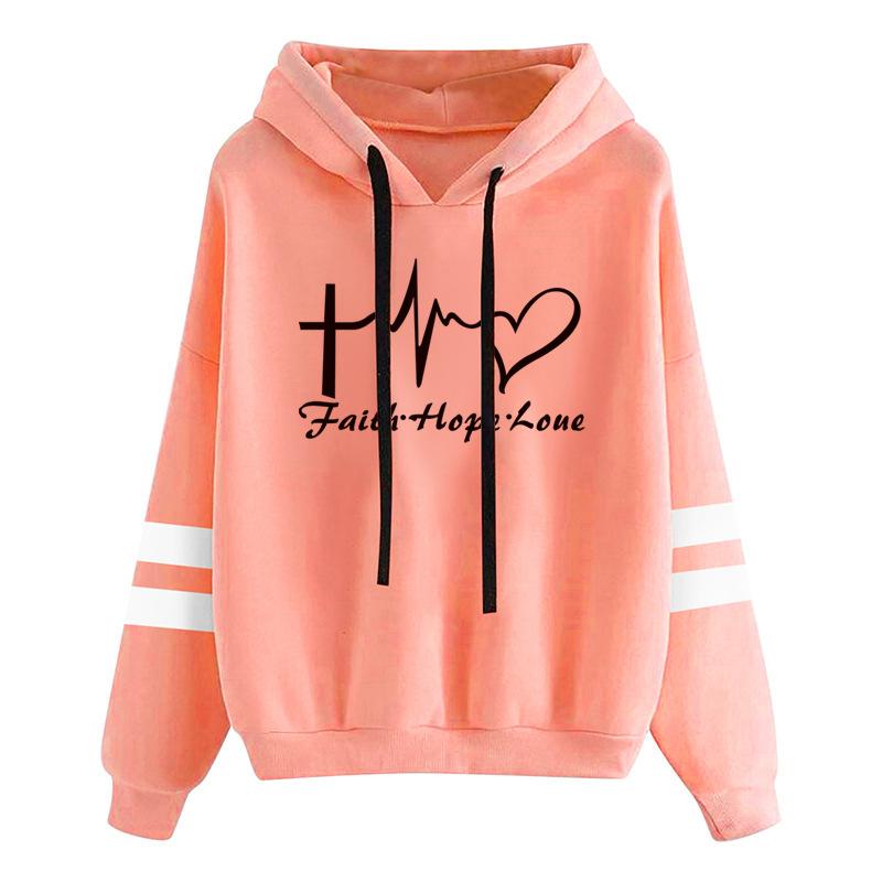 Autumn and winter long sleeved personalized printed hooded sweatshirt 6995