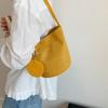 Textured Shoulder Bag Women's Suede Portable Bucket Bag Simple Daily Large-capacity Bag