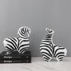 European Luxury Zebra Resin Ornament for Home Decor: Perfect for Foyer, Bedroom, Living Room, or Study.