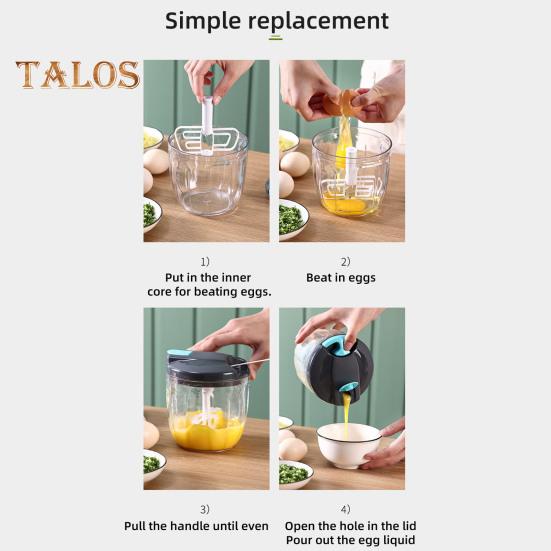 Mașină de tocat carne manuală, tocator de legume, portabilă, cu șir de trageți manual, tocator de usturoi, tăietor de ceapă, robot de bucătărie pentru legume, fructe și nuci
