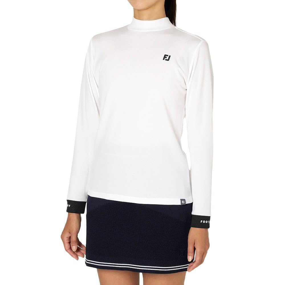 

FootJoy DRY THROUGHLIGHT Color Sleeve Long Sleeve Mock Neck Shirt, White, Women s, Size XL (FJW-F24-S03, 32266-XL)