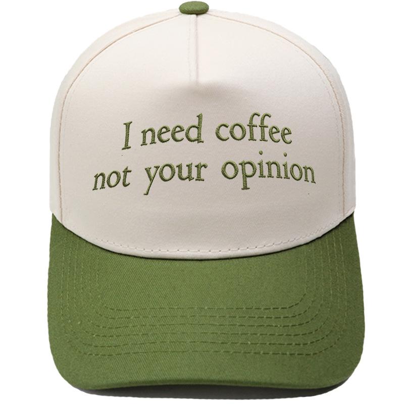 I Need Coffee Embroidered Truck Driver Hat Color Matching Fun Men and Women Casual Shade Dad Hat