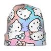 Sanrio Hello Kitty Adult Beanie Hat with Iconic Hello Kitty Face & Signature - Fashionable Warm Suitable for Morning Commutes, Evening Outfits, Themed