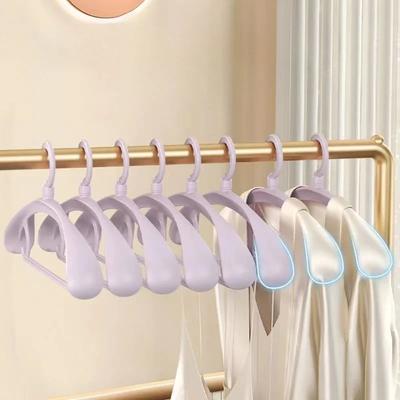 5PCS Clothes Hangers Multi-functional Wide-shoulder Non-slip Drying Rack Thickened Clothes Drying Support Plastic Rack