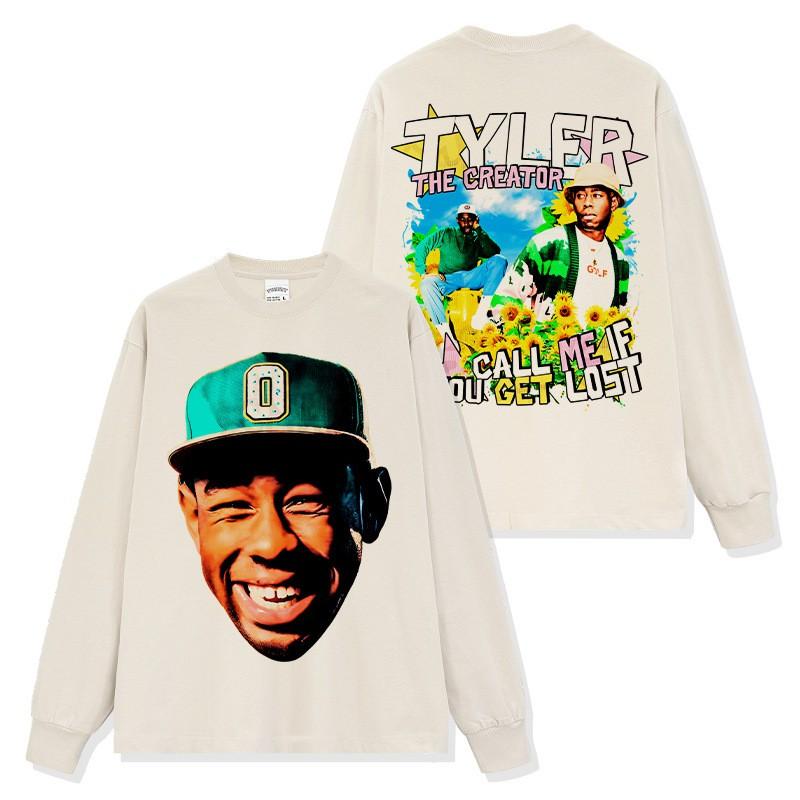 Tyler Creator Graphic Print Oversized T-Shirt Hoodie Sweatshirt Men Streetwear Casual Wear 2025
