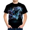 Children's Clothing Boys T-Shirt Children's T-Shirts 3D Dinosaur Graphic Print Kids Summer Clothes Fashion Casual Tees Girl Tops