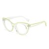 Fashionable Large Frame Cat Eye Presbyopia Glasses Anti Blue Light HD Reading Glasses with Strokes Trendy Design