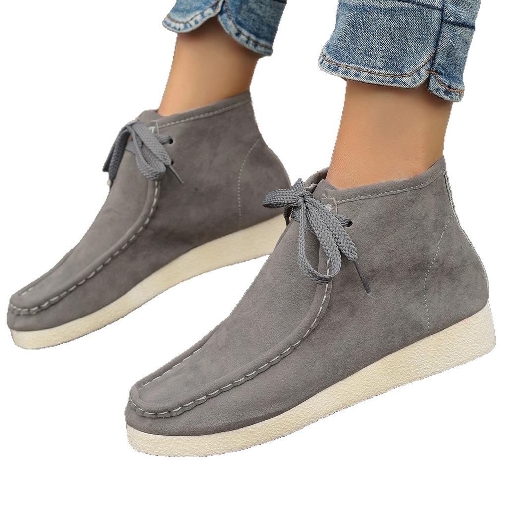 Britischer Stil Damen Mode Stiefel Vielseitig Absatzhöhend Erhöhung Fußgewölbe Unterstützung Bequem Weich Elastisch Stoßdämpfung Rutschfest Freizeit