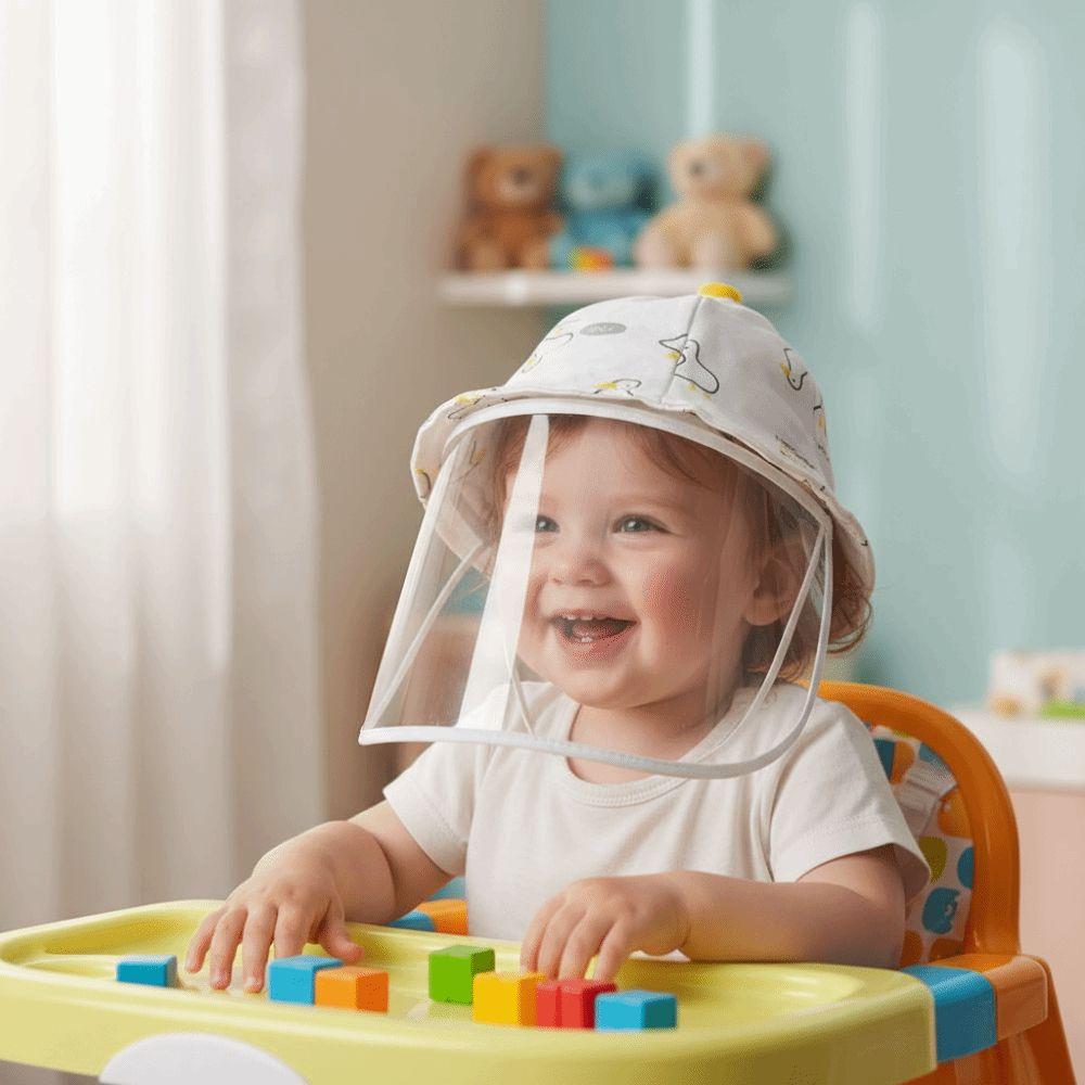 Anti-Droplet Newborn Protective Hat Breathable Fabric Kids Face Mask Hat  Spring Season