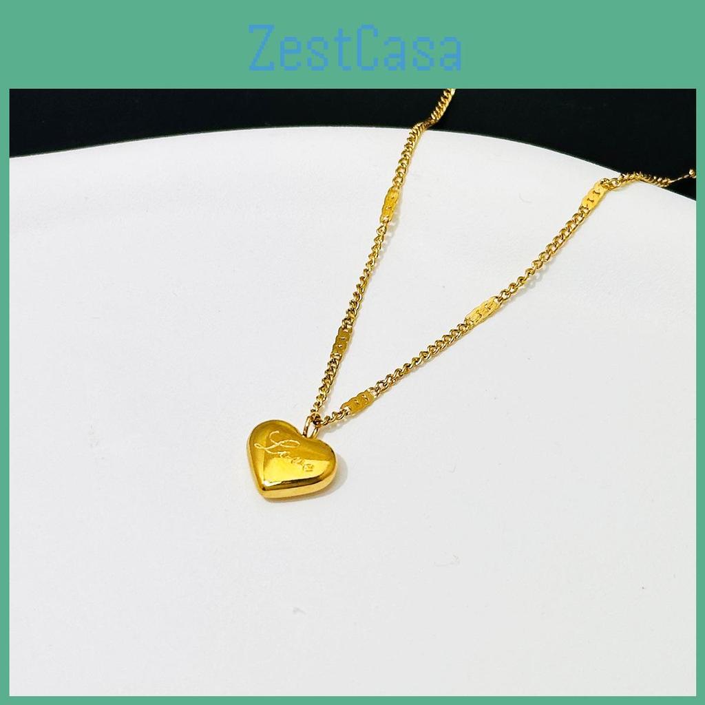 Minimalist Titanium Steel Letter Pendant Necklace With Gold Plating For Daily Wear And Gifts