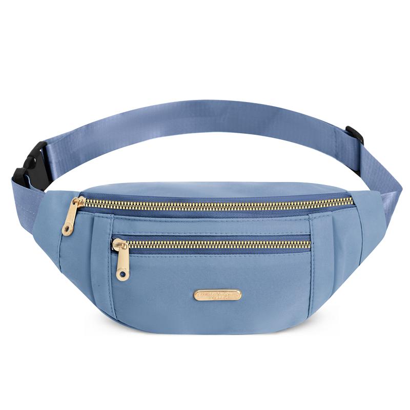 Waist Bags for Women Polyester Leisure Color Waist Bag Shoulder Crossbody Chest Bags Handbags All-Match Messenger Belt Bags