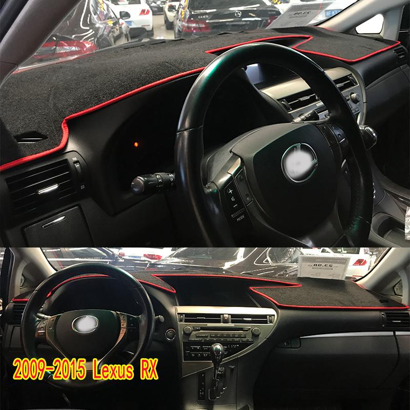Pro 2009-2015 Lexus RX 450h 350 270 Dashmat Kryt palubní desky Podložka na přístrojovou desku Ozdoby