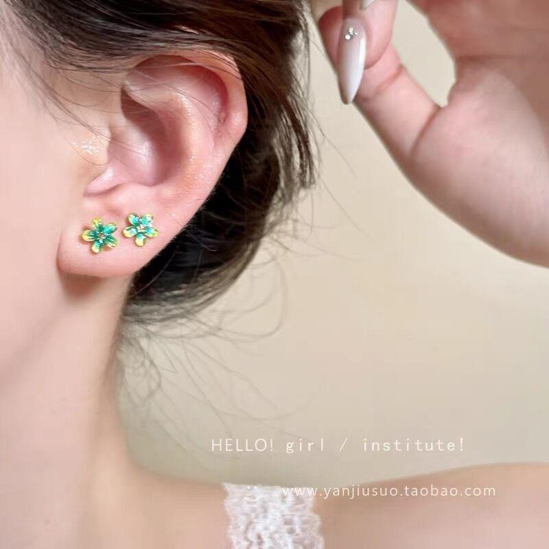 Cercei Ciucuri Floare Golă Acul de Argint Modă Personalitate Vânt Rece Cercei Lungi Temperament Cercei Avansați