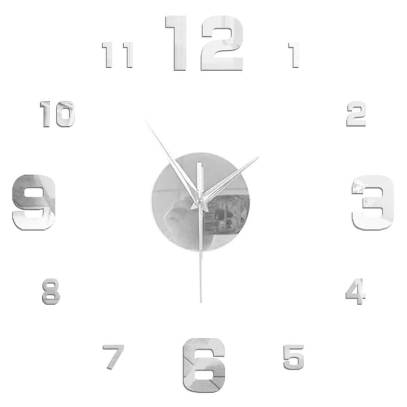 3D Wall Clock DIY Mirror Wall Stickers Home Decor Quartz Needle Watch Living Room Removable Art Decal Sticker reloj de pared Hot
