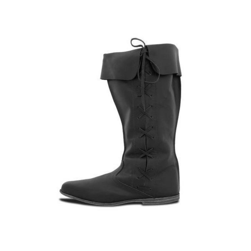 Women's Boots Mid Calf Winter Fashion Modern Boots Flat with Heel Lace UpLadies and Men's Medium Boots Party Club Women Shoes