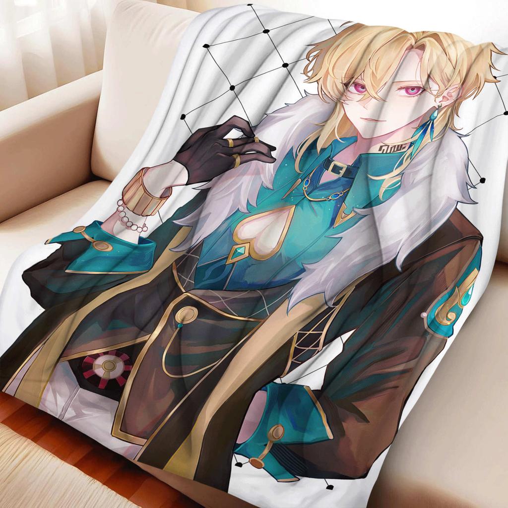 Game Genshin Impact Kaveh Flannel Blanket Warmth Soft Air Conditioning Otaku Blanket Multifunctional Decorative Blankets