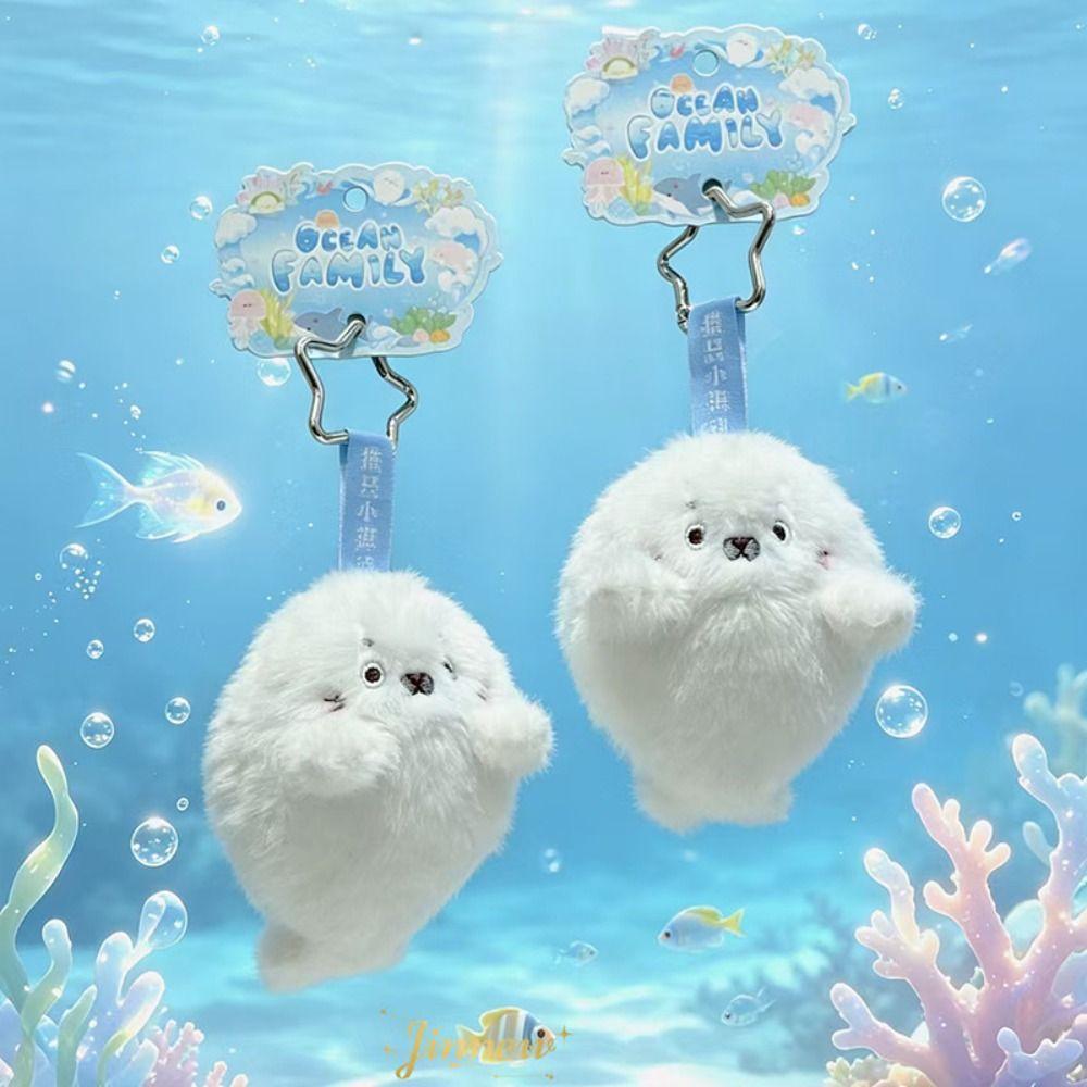 Soft Plushie Shark Seal Keychain Stuffed Animal Turtle Keychain Ocean Animal Plush Backpack