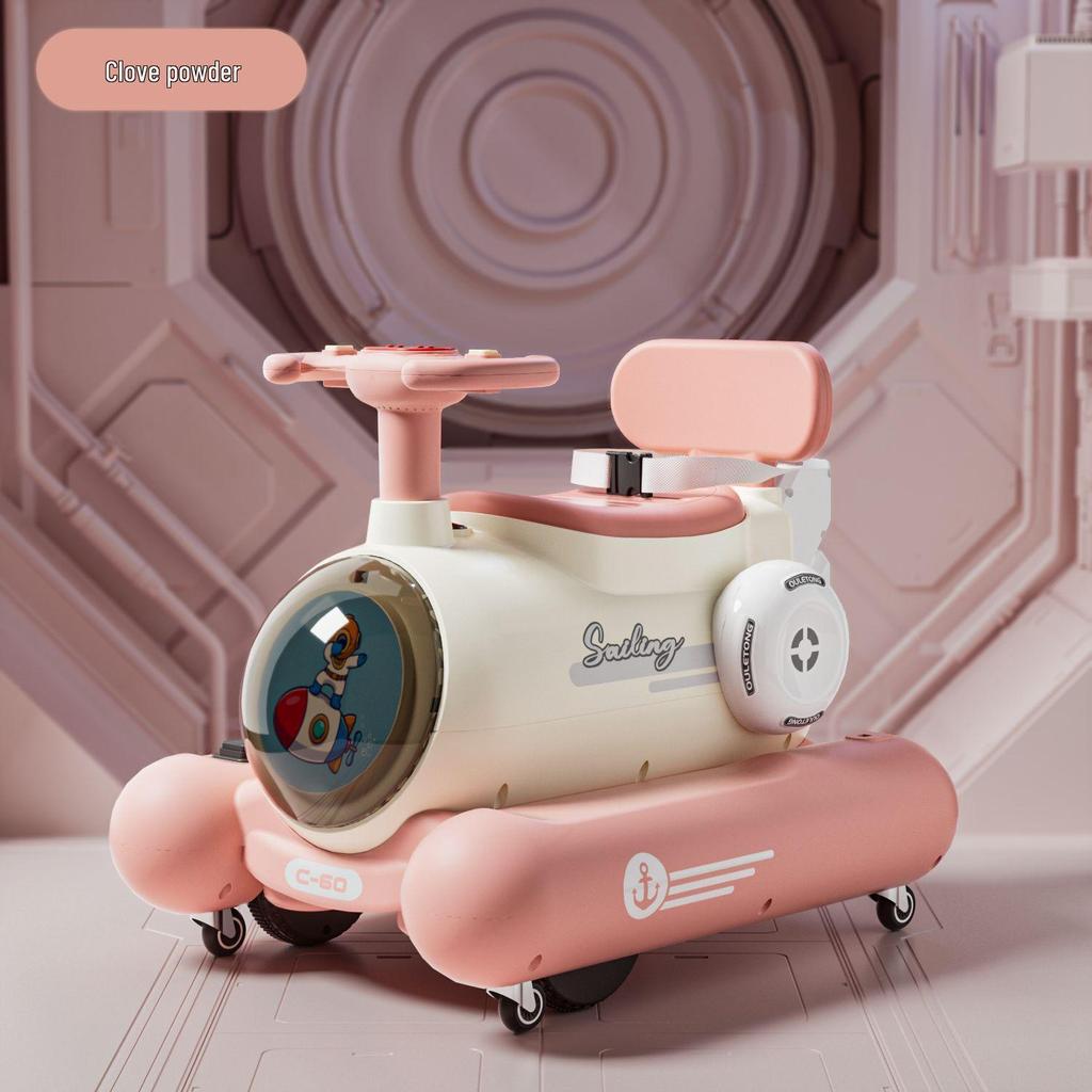 Children's Electric Scooter Car with Lights & Music for Ages 2-6
