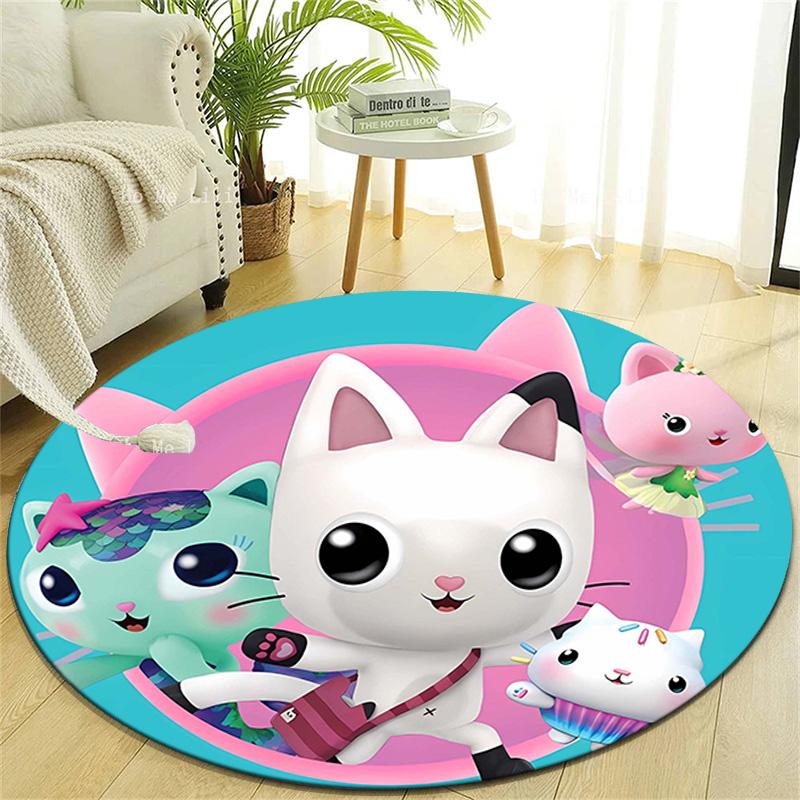 1pc Gaby's Bubble House4 Design Printed Area Round Carpet for Bedroom Living Room Home Decor Rugs Mat Non Slip Mat Rug for Bedside