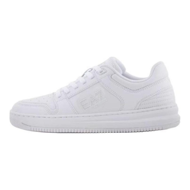 Emporio Armani EA7 Round Toe Lace-Up Low-Top Sneakers Unisex Sneakers White X8X189XK404U260