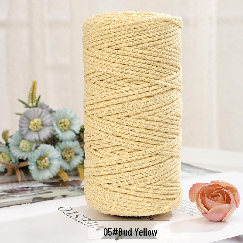 2mm Round Strand Hollow Yarn for European Style Crochet Bags, DIY Projects & Hand Knitting - Multi-Color Options