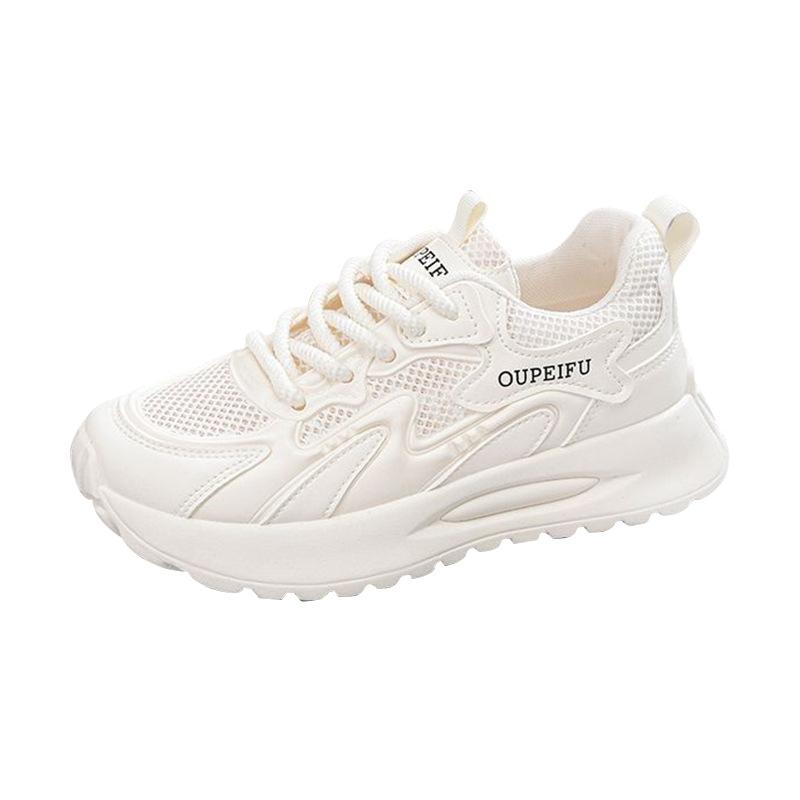 Autumn Shoes New Breathable Mesh Sneakers Thick-soled Casual Soft-soled Running Dad Shoes