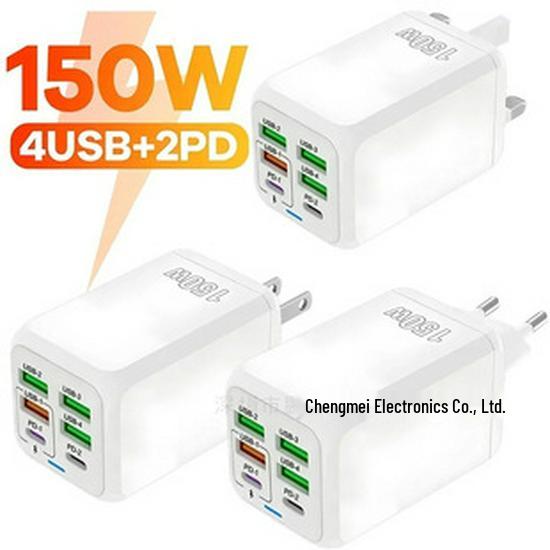 Digital Display Type-C and USB Charger with Screen - Smart EU/US Charging Head