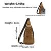 Men's Genuine Leather Chest Bag, Retro Trend Single-shoulder Bag, Multi-functional Large-capacity Men's Bag, Commuting Bag