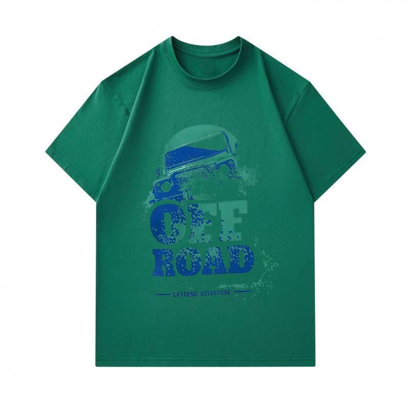 Men's 100% Cotton Crew Neck Short Sleeve T-Shirt, Off Road Extreme Adventure Offroad Vehicle Print Casual Comfortable Breathable Tee for Outdoor Enthu