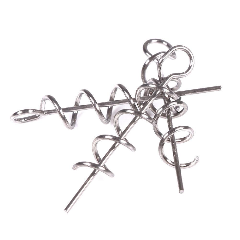 Professional Fishing Gear 50pcs Spring Lock Pins for Soft Lure Bait Worm Crank