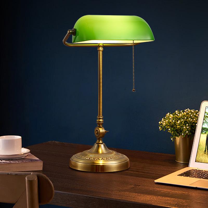 American Style All-Copper Desk Lamp - Antique Classic for Bedroom and Study