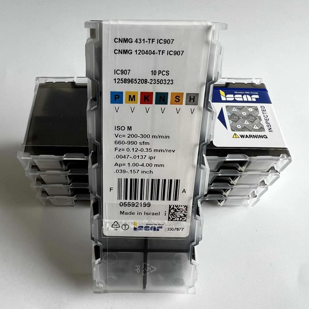 ISCAR / CNMG120404-TF IC907 /Industrial indexable Carbide Inserts 10 PCS
