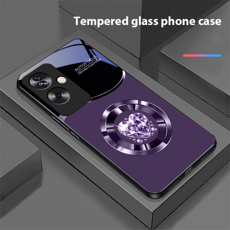 Kreis Diamant Für Oppo A79 5G 58 78 74 60 4G Reno 11F Realme GT 6 11 Note 50 10 C55 X2 Gehärtetes Glas Schwarze Handyhülle