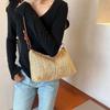 Beach Handbag Weave Straw Bag Multicolor Raffia Shoulder Bag Fashion Beach Crossbody Bag  Holiday