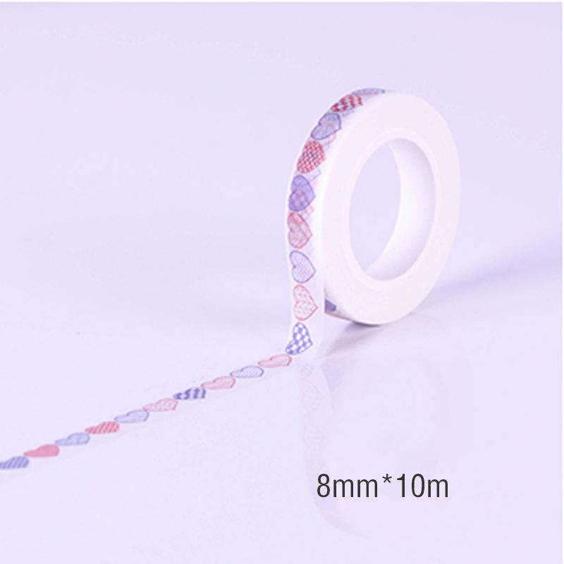 33 Assorted Colors Scrapbook Tape 8mm Wide Decorative Masking Tape for Bullet Journal Aesthetic Supplies DIY Crafts Gift